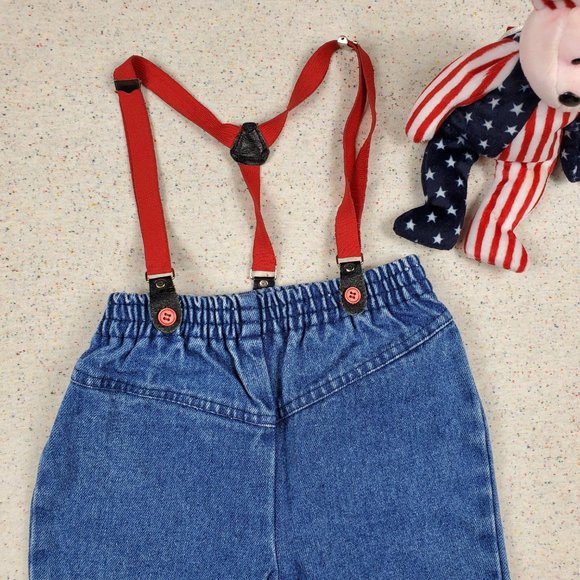 Vintage Suspender Jeans 18 months - Picture 2 of 9